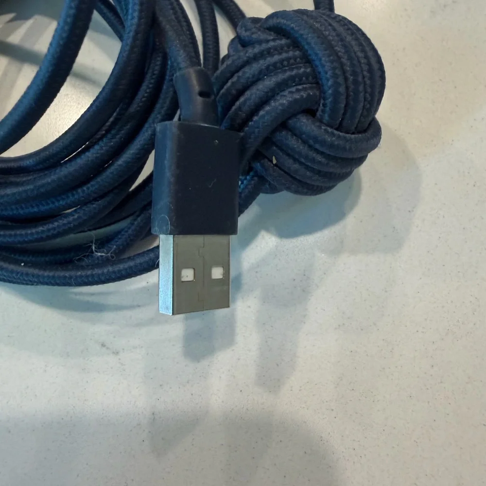 Blue charging cord